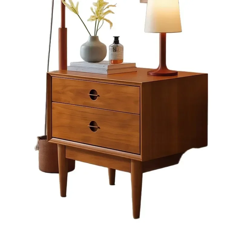 

medieval solid wood bedside table, living room locker, bedroom bedside storage cabinet