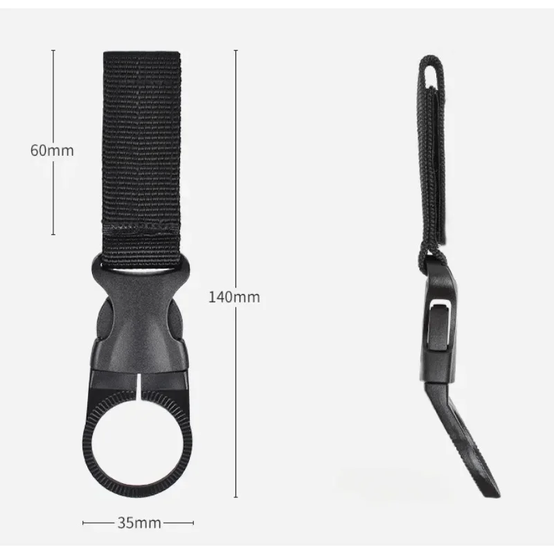 Webbing Buckle Hook Water Bottle Holder Clip Outdoor Nylon EDC Climb Carabiner Belt Backpack Hanger Camp