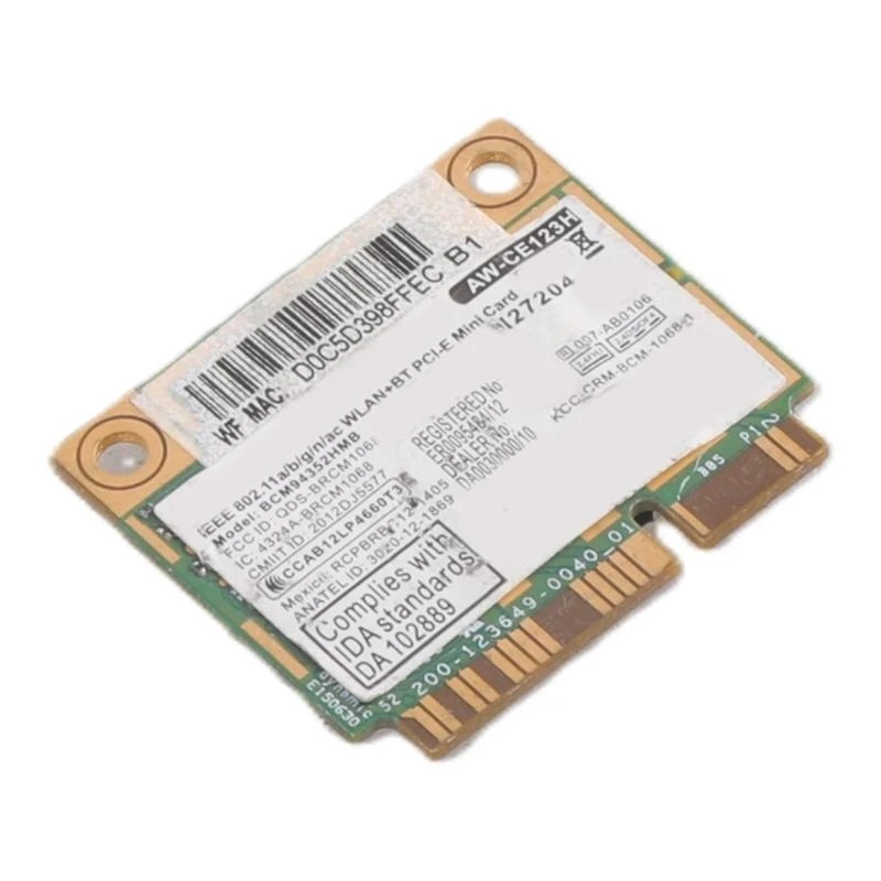 R6FF Wifi Card AW-CE123H 867Mbps 802.11AC 2.4Ghz 5Ghz Bluetooth-compatible
