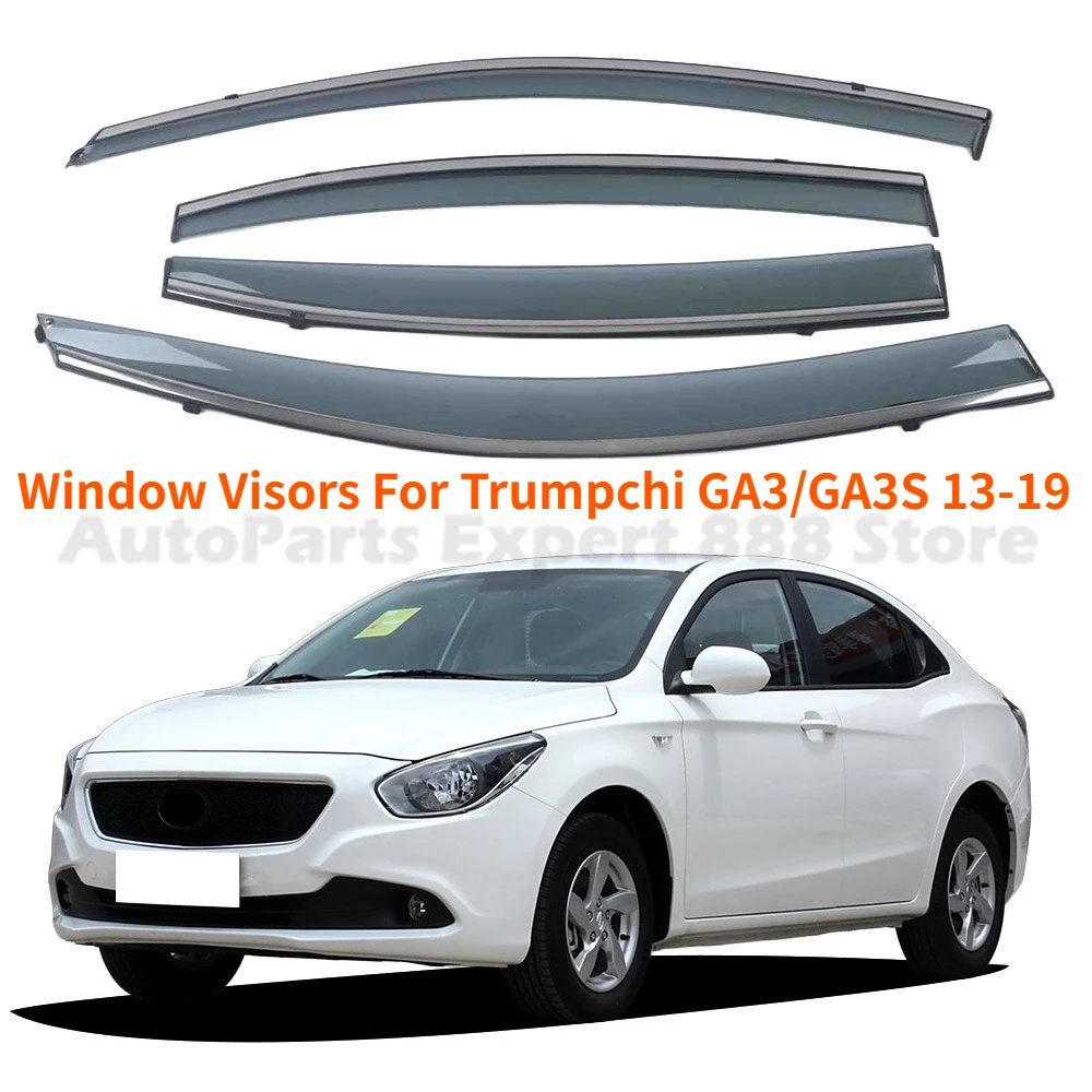 For Trumpchi GA3/GA3S 13-19 Window Visor Weather Shield Car Accessories Rain Guard Deflector Windshield Rain Eyebrow Awning Trim