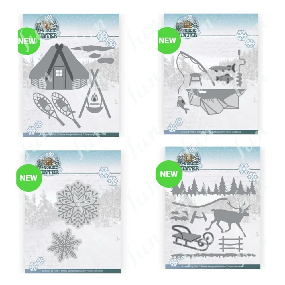 New Cutting Dies 2022 Winter Shelter Scene for Diy Scrapbooking Crafts Die Cuts Stencil Photo Album Template Handmade Decoration