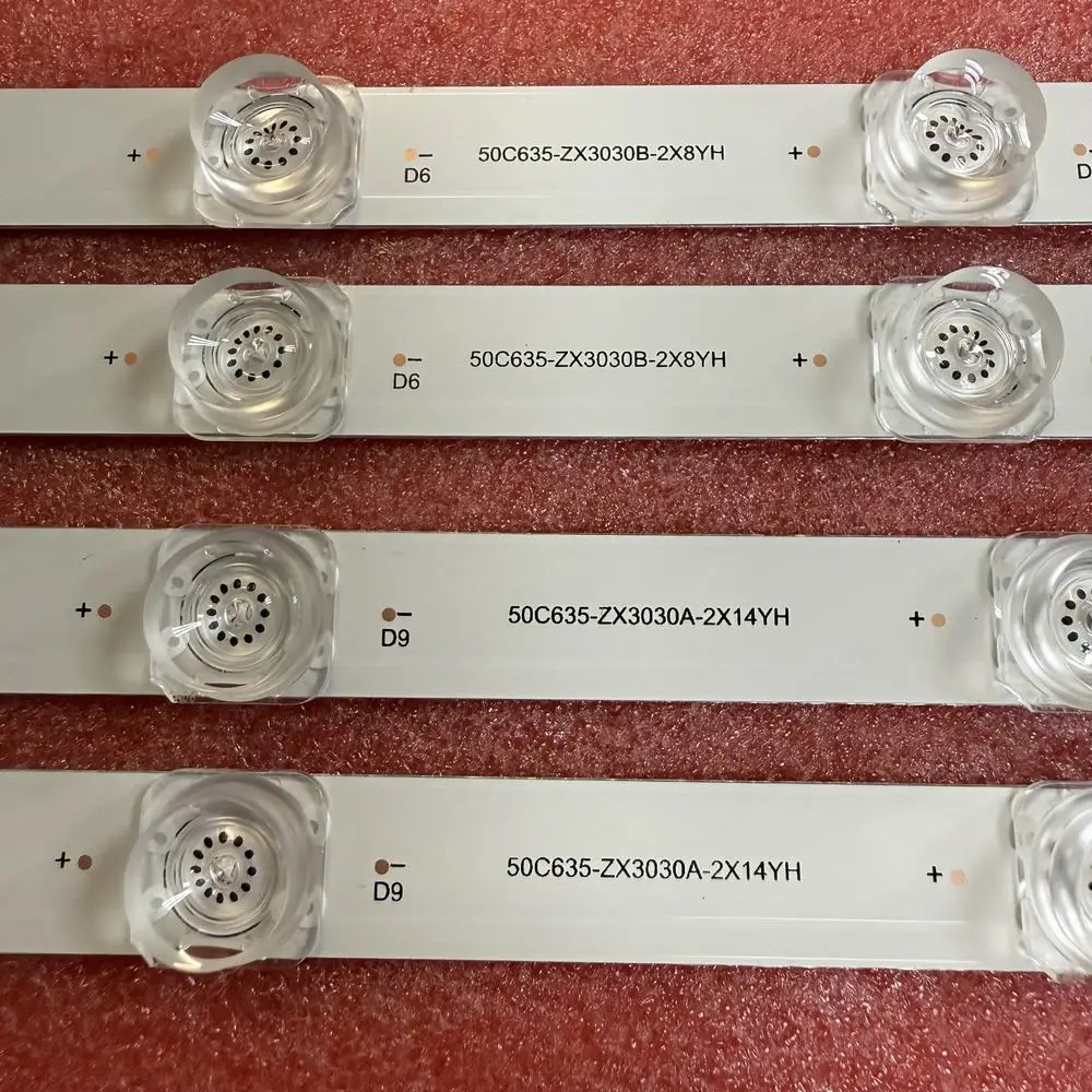 Tira de LED para TCL 50C633 50C634 50C635 50C636 50C637 50C716 50C635-ZX3030A-2X14YH 50C635-ZX3030B-2X8YH-20211006 14 + 8LED