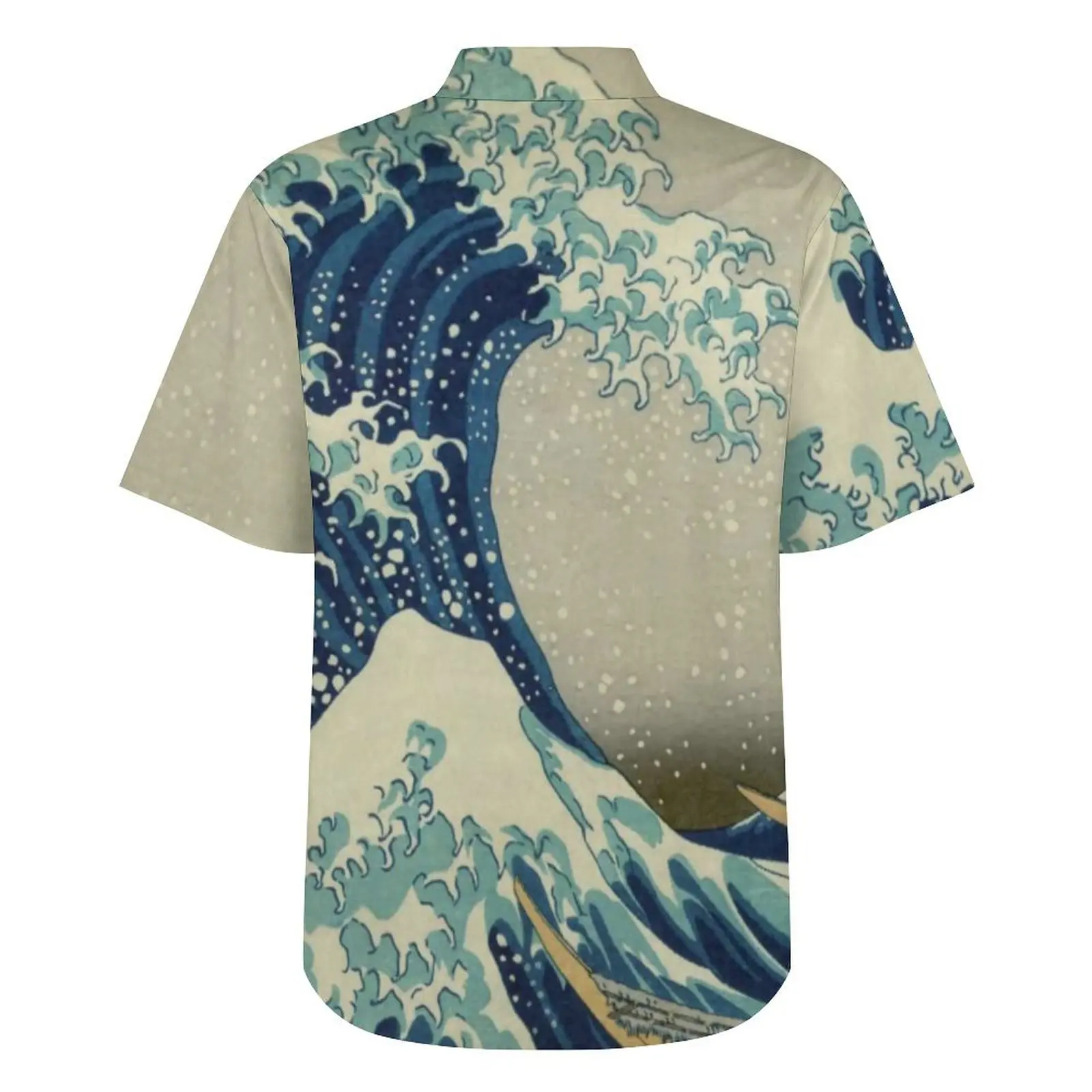 Berge Hawaii Shirt männlich Urlaub die große Welle aus Kanagawa Freizeit hemden Kurzarm Streetwear Vintage Plus Size Blusen