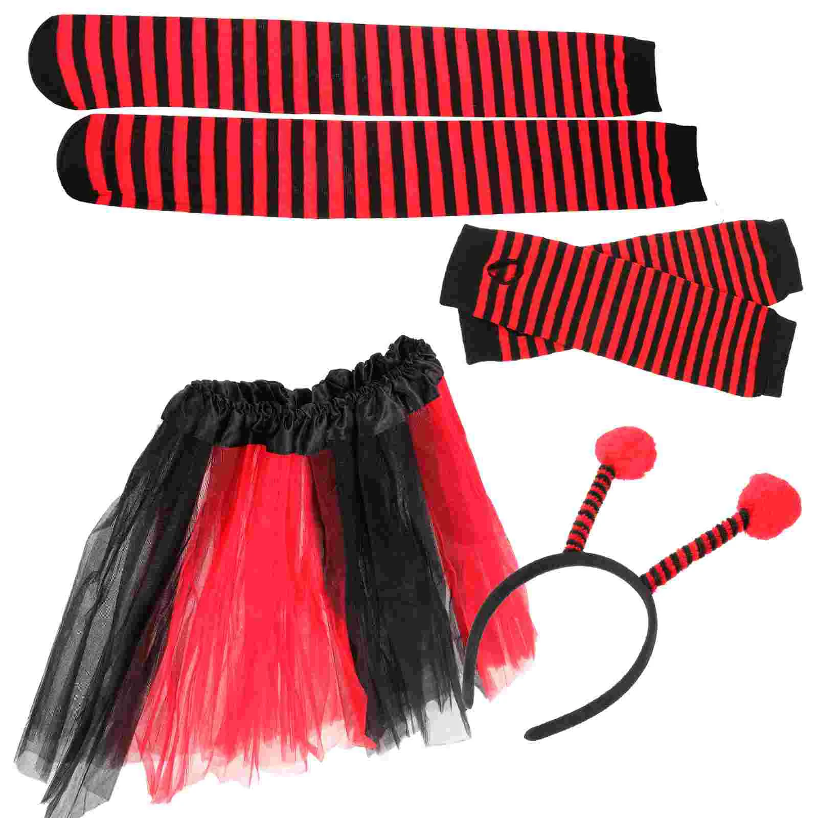 

Adult Suit Decoration Ladybug Headband Gloves Fabric Pride Tutu Costume Accessory