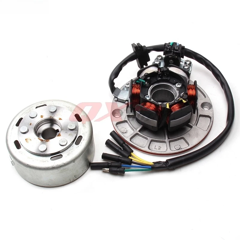 150/160cc Engine Modified Rare Earth Magneto Lighting Coil Magneto Steel Flywheel Assembly