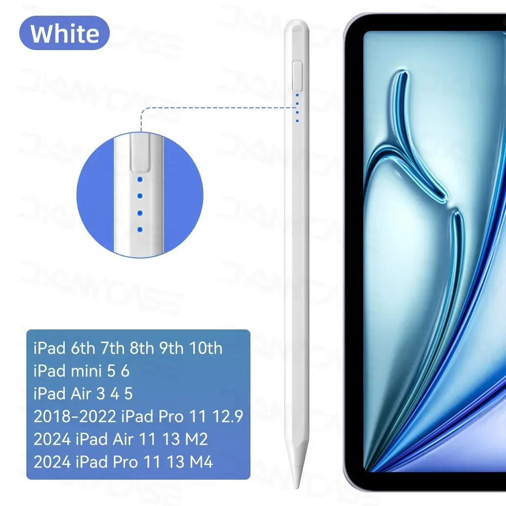 

Stylus For Apple Pencil 2025 iPad Air 11 Air 13 M2 M3 Pro 13 11 M4 5/6/7/8/9/10th Gen A16 Air 3/4/5 Mini 5 6 with Palm Rejection