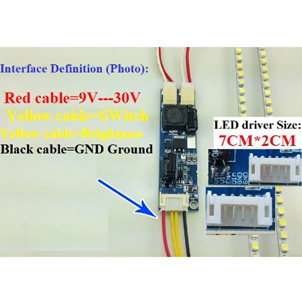 5set Update 27" 27inch CCFL LCD Screen to LED Monitor,620mm LED Backlight Strip Kit,Adjustable Light