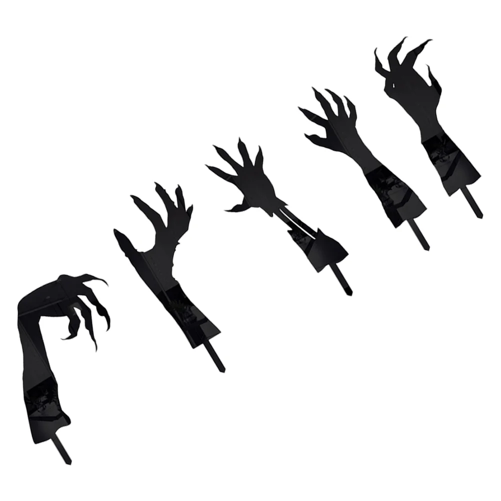 Halloween Ghost Hand Acrylic Outdoor Courtyard Decoration Ground Garden Silhouette 5pcs ( Combination) Stake