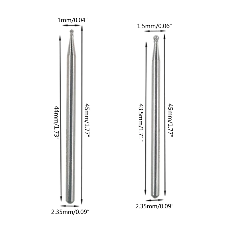 Rettifica lucidatura sferica per testa con gambo da 2,35 mm per utensili rotanti per Rotary T Drop Shipping