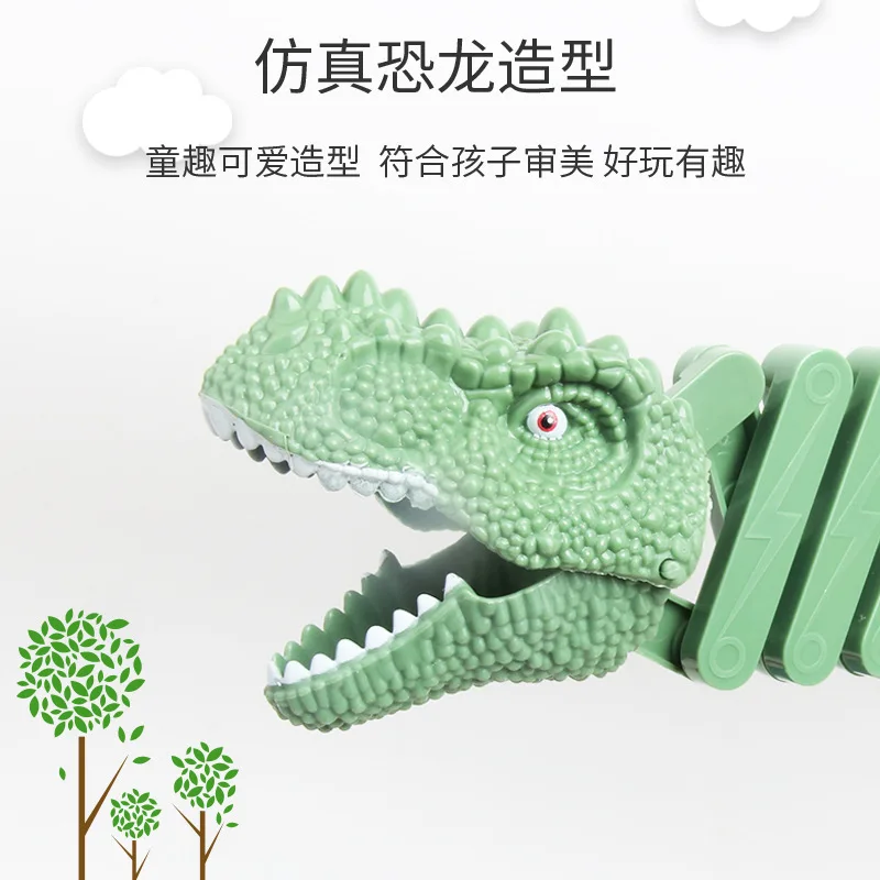 Interactive Dinosaur Grabber Claw Toy Novel Creature Spring Retractable Bite Manipulator Clip Grabber Tricky Party Gift for Kids