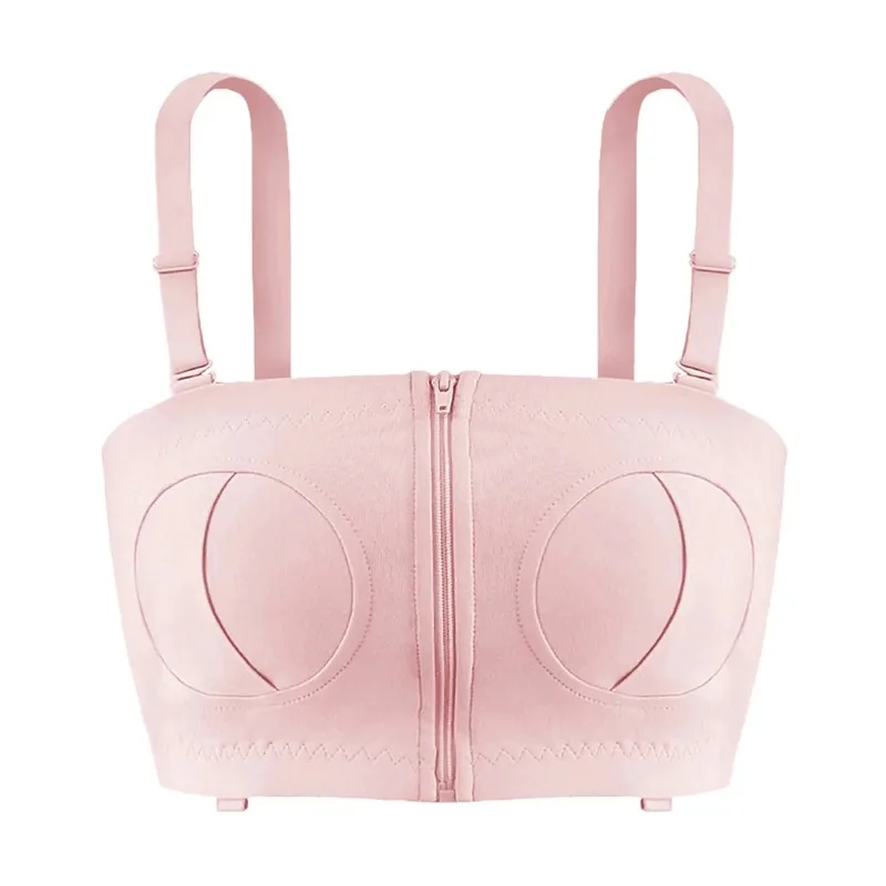 Maternity Bra Hands Free Pumping Bra Adjustable Cotton Breast Pump Bra No Steel Ring Nursing BraS for Breast Pump
