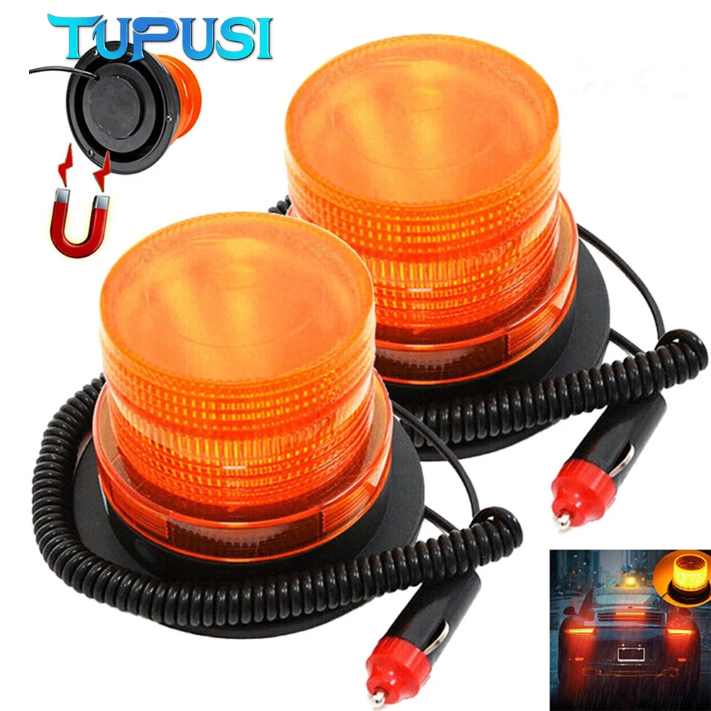 Car Strobe Light Emergency Rotating Traffice Indication Flash Beacon Light LED Orange Red Flash Car Warning Light