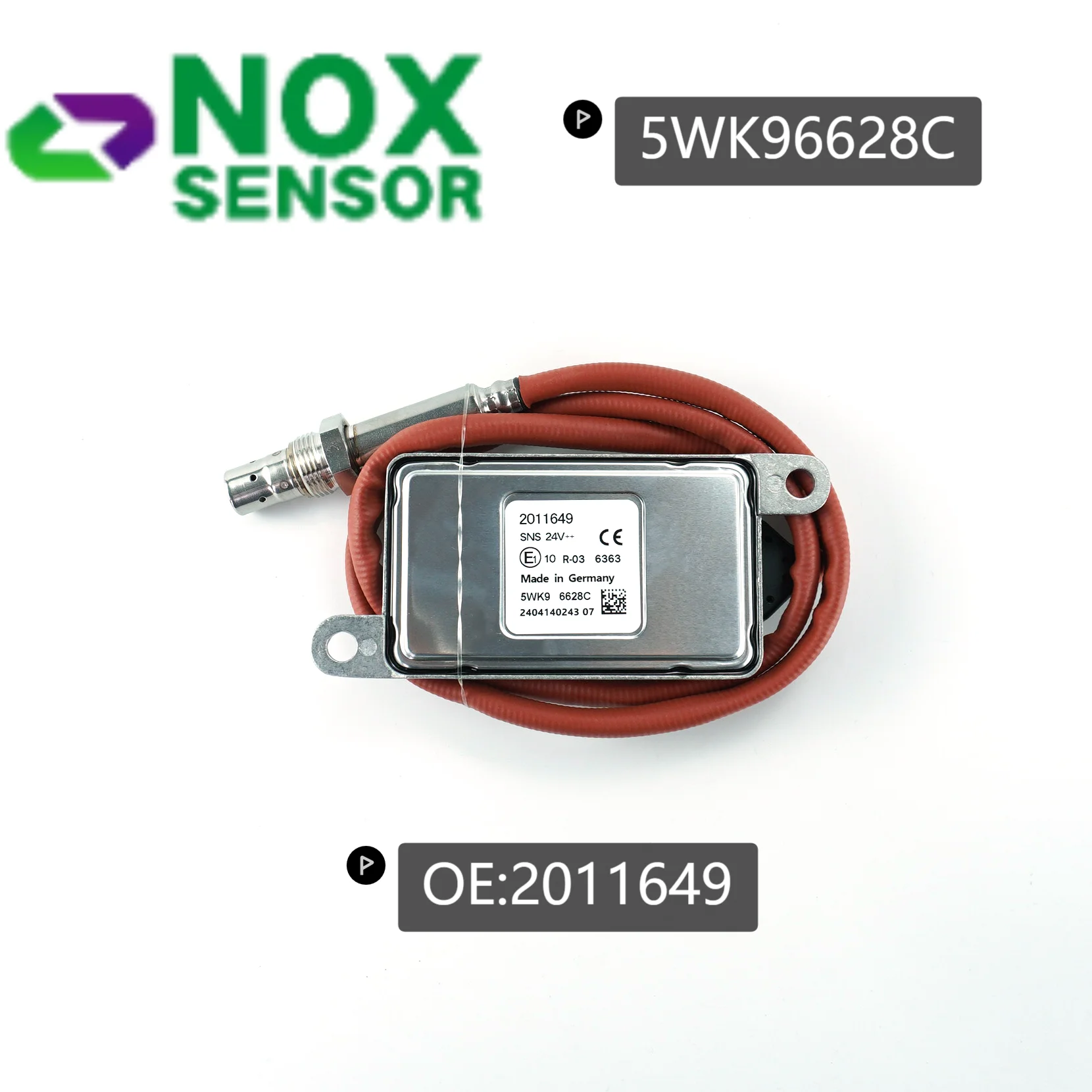 

5WK96628C 2011649 1836060 1793379 5WK96628A 5WK96628B New NOX Sensor Nitrogen Oxygen Sensor 24V For DAF Truck CF75 CF85 XF105 XF