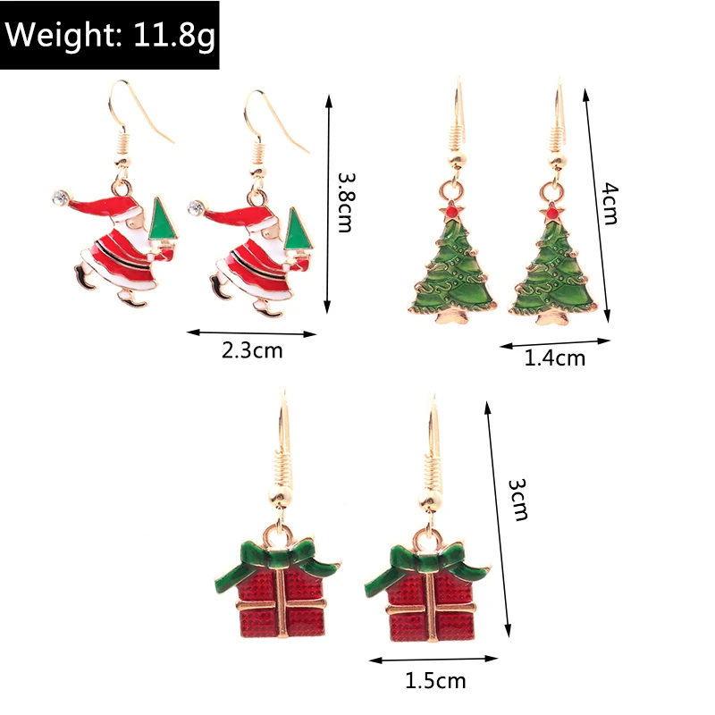 Neue Mode Mix Stile Frohe Weihnachten Ohrringe für Frauen Weihnachten Baum Deer Santa Baumeln Ohrringe Neue Jahr Schmuck Geschenke – Detail 32