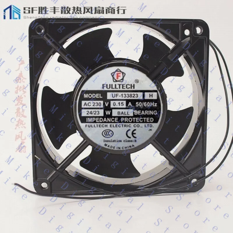 H  1 PCS FOR FULLTECH Fan UF-133823H AC 230V 13.5CM 13538 2 Wire Aluminum frame fan