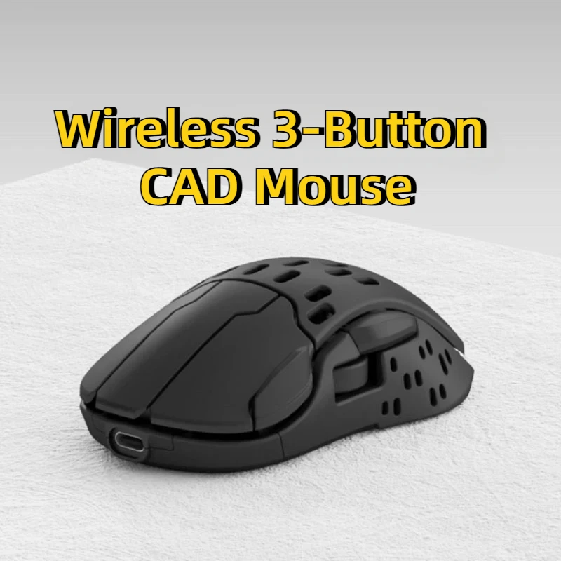 

MiFuny Wireless 3-Button CAD Mouse Side Scroll Wheel UG Modeling Drawing Drafting Office Gaming Mouse for Laptops Accessories