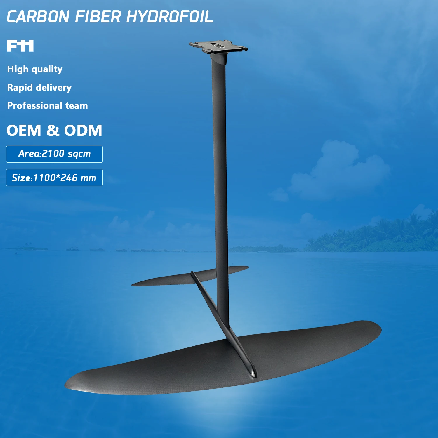 

OEM Brand Carbon SUP Hydrofoil Surfboard Accessory Front Wing Rear Wing Fuselage Mast Base Windfoil Foil Surfing Board