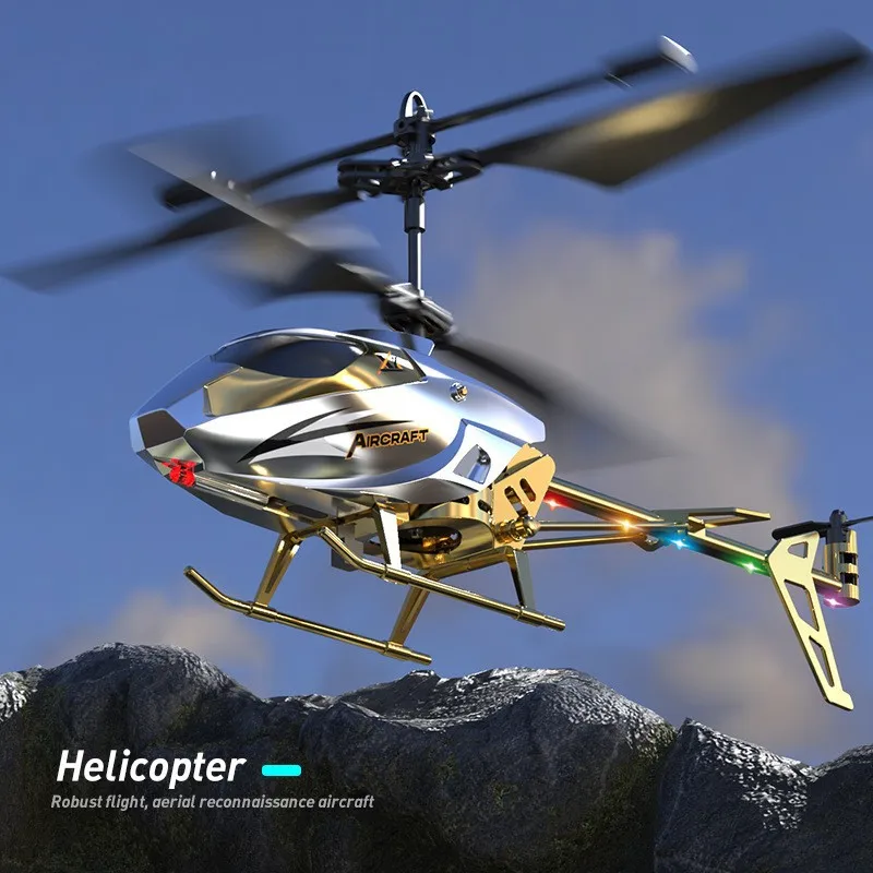 Rc Helicopters 3.5-Ch Rechargeable Drop-Resistant Anti-Collision Remote Control Aircraft Electric Toys