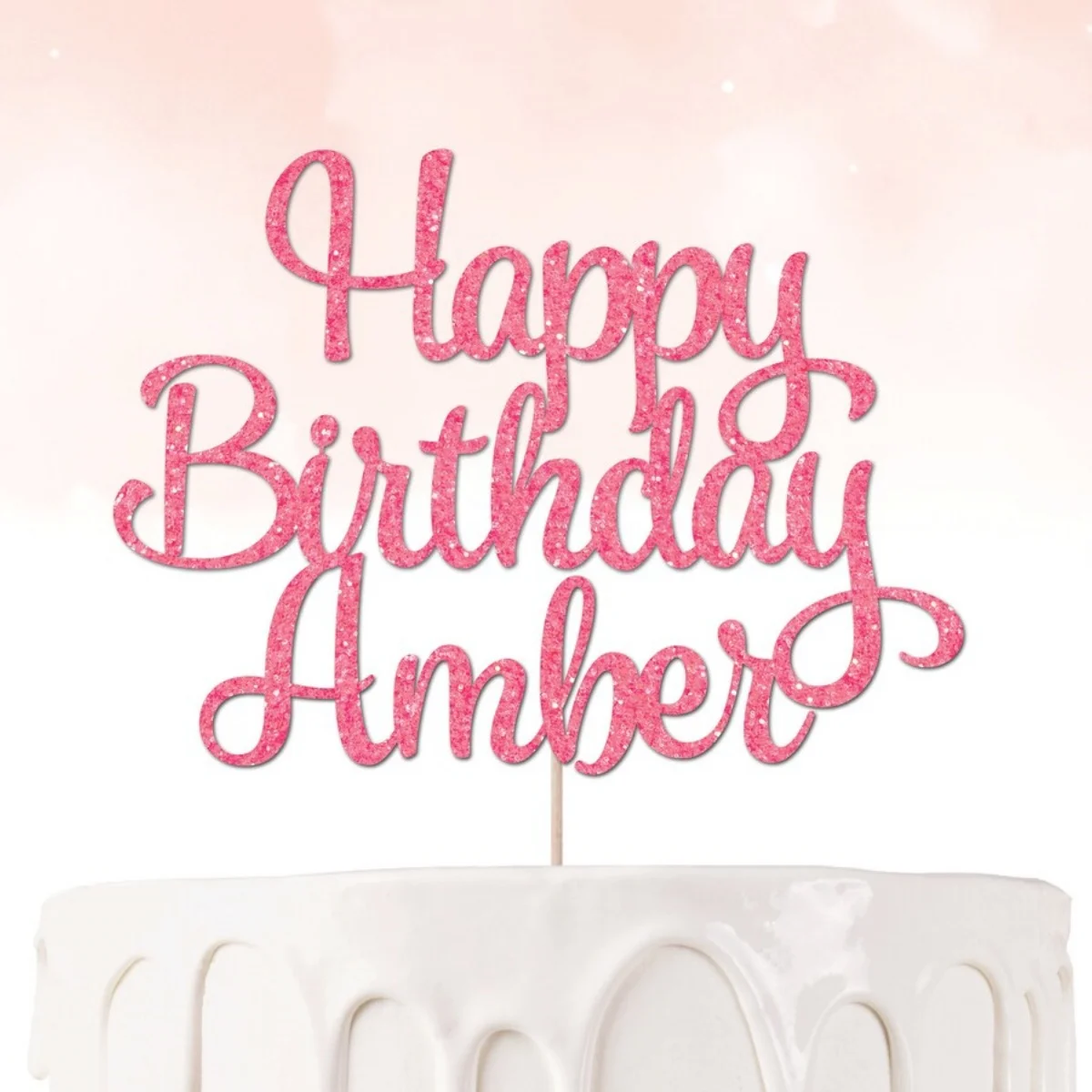 Personalized Happy Birthday Cake Topper - 3 Styles and 50+ color options - Ships Fast!