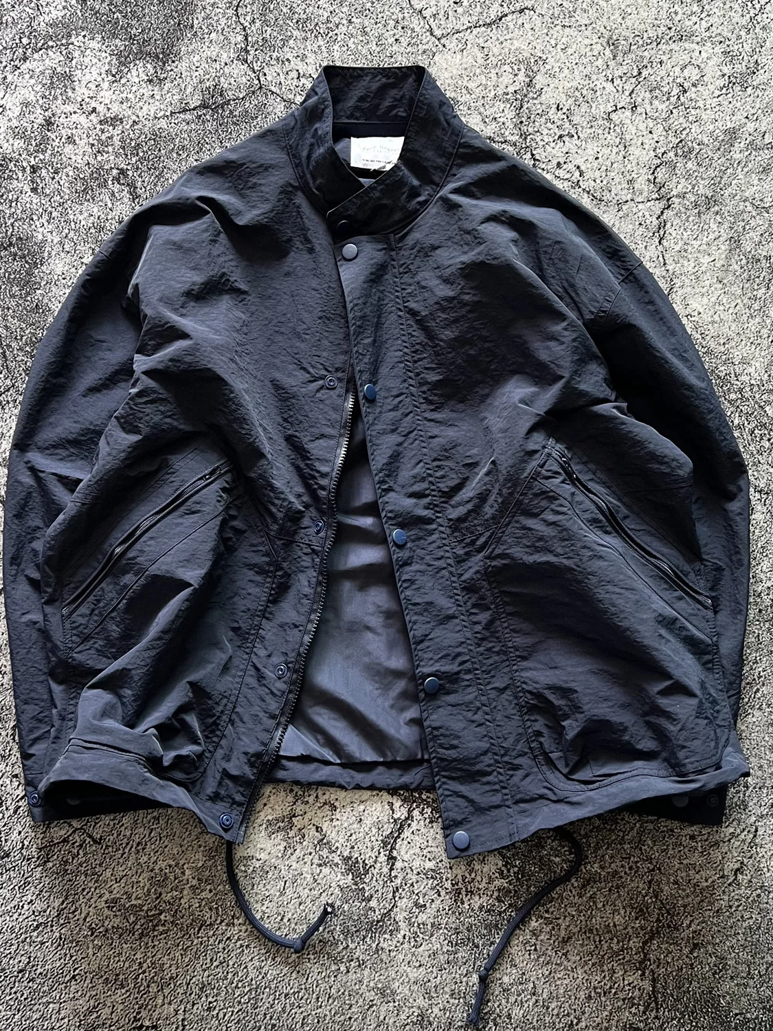 

Retro Japanese Functional Outdoor Spring Autumn Waterproof Loose Stand Collar Jaet Windproof Big ket Fiing Workwear Me...