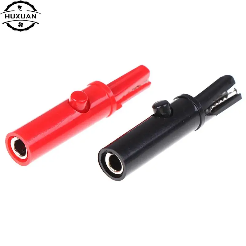 2Pcs Push Button Type Full Protective Alligator Clip For Professional Multimeter