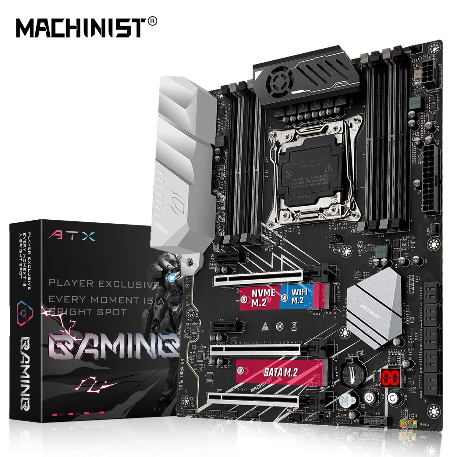 MACHINIST X99 MR9D PLUS Motherboard Supports Intel LGA 2011-3 Xeon E5 V3/V4 CPU DDR4 RAM Memory USB3.0 NVME M.2 ATX Server