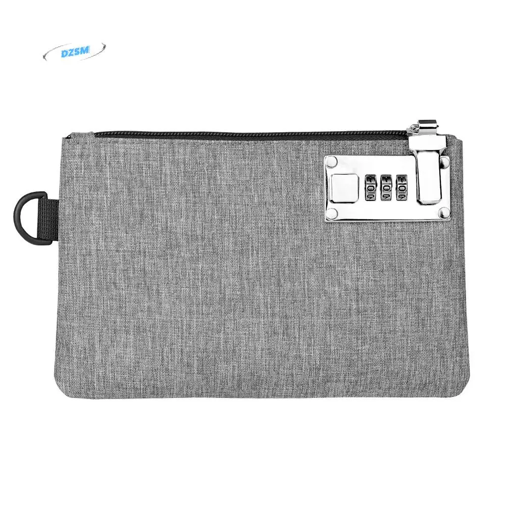 

Coin Purse Lockable Money Bag Anti-Theft Strong Zippers Wallet With Lock Compact Size Phone Case Men's Clutch Bag Cash Passports