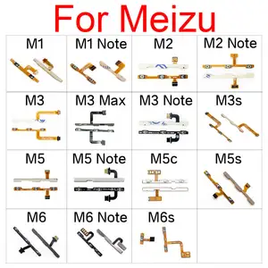 Bilashmart Volume Flex Cable Meizu M1 M2 M3 Max M3S M5 M5C M5S M6 M6S Note Switch On /Off Power Control Button Flex Ribbon Replacement