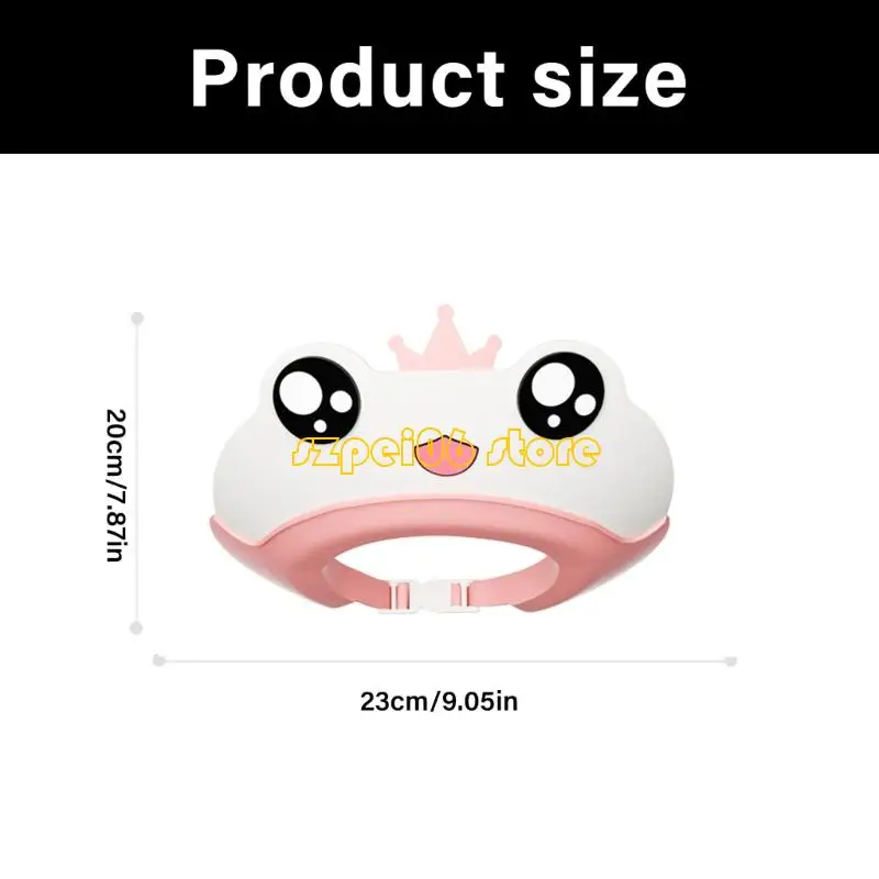 قبعة استحمام للأطفال من 45BF، قبعات غسيل شعر واقية قابلة للتعديل لأغطية الرأس الكرتونية للرضع #6