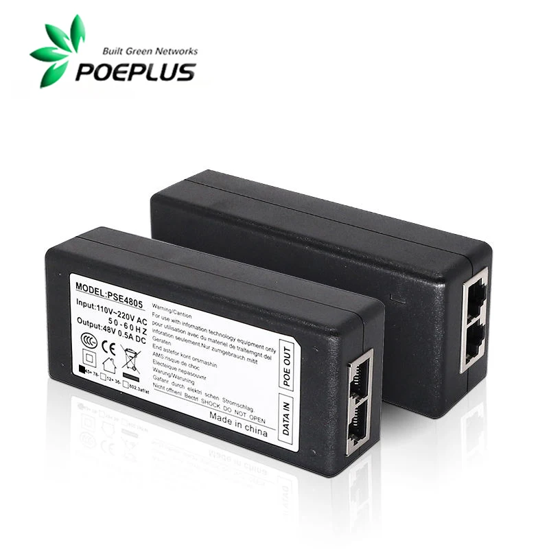 10G POE Injector|100/1000/10000Mbe Optional|25/48/60W Are Optional|802.3at/af/bt/poe++|110-240Vac Power Supply