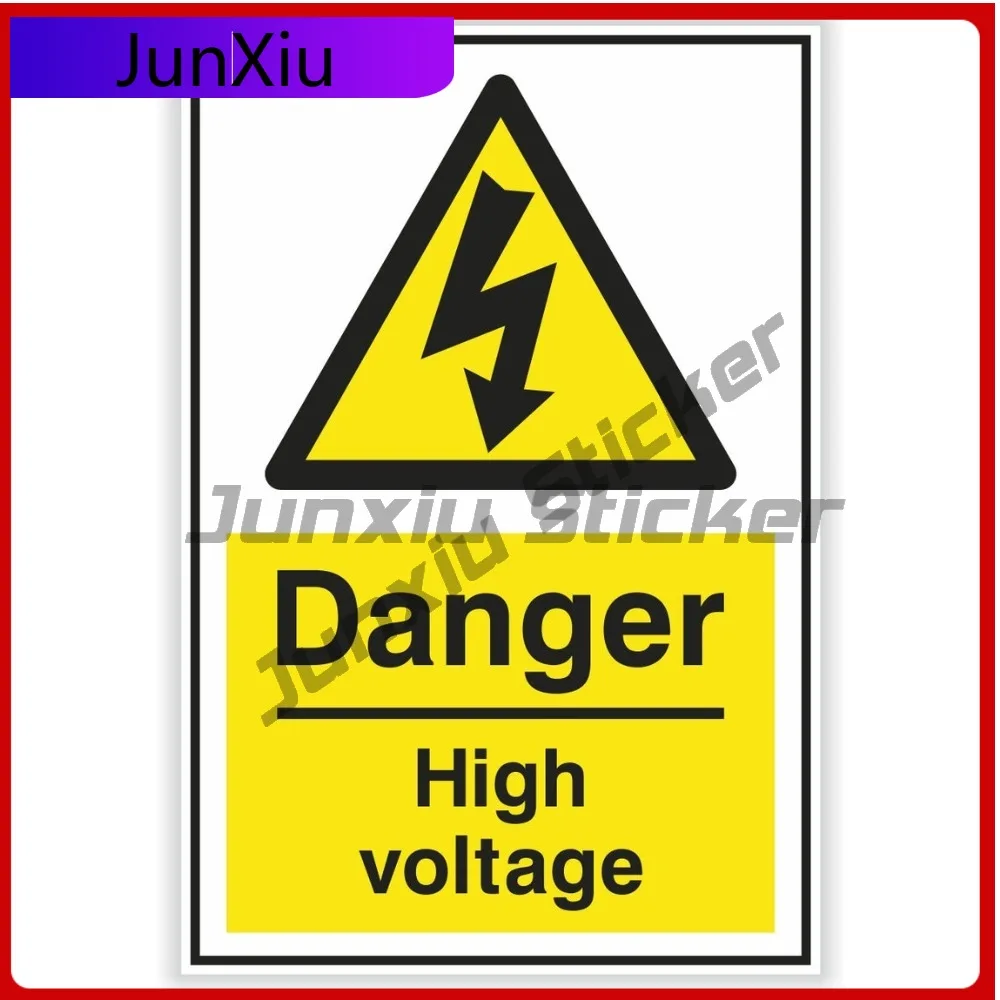 

Danger High Voltage Safety Warning Creative Window Wall Anti UV Body Decoration Vinyl Decal For Car Truck SUV Window Bumper