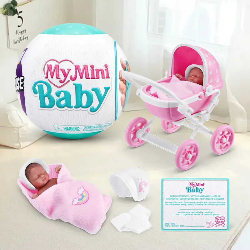 Zuru  My Mini Baby Blind Box Surprise Mini Doll Stroller Set Realistic Reborn Baby Doll Pretend Play Toy For Girls Gift view 4