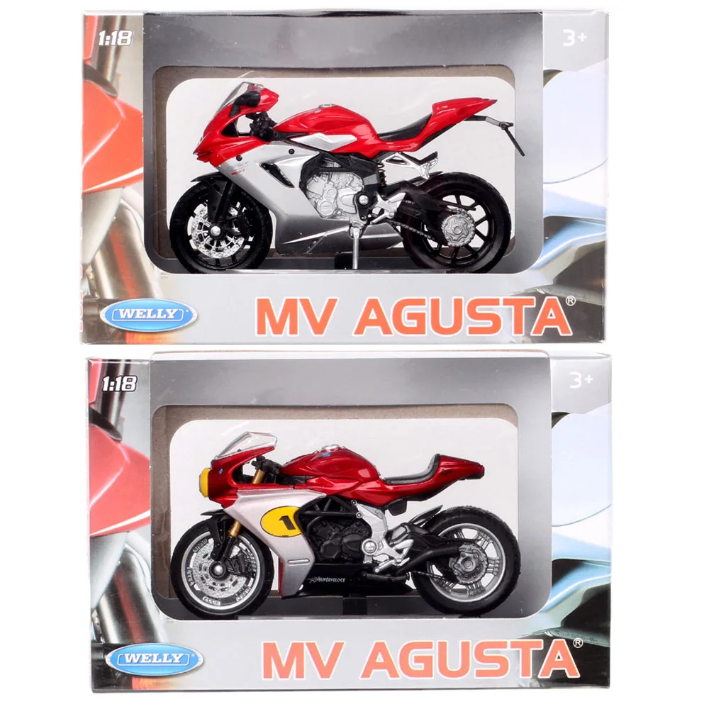 

Детский мотоцикл Welly в масштабе 1/18 Mv Agusta Superveloce Ago F3 800, велосипед F4 S, литье под давлением и игрушечный транспорт, модель мото, миниатюры, подарок