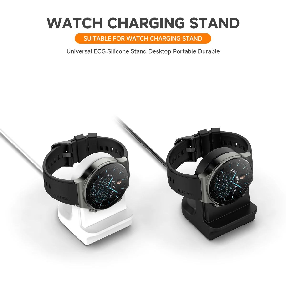 Silikonowa stacja dokująca z uchwytem na kabel USB do Huawei Watch GT 5/4/3/Ultimate/Buds/Runner/GT2 Pro GT3 SE GT5 42mm GT4 46mm 41mm