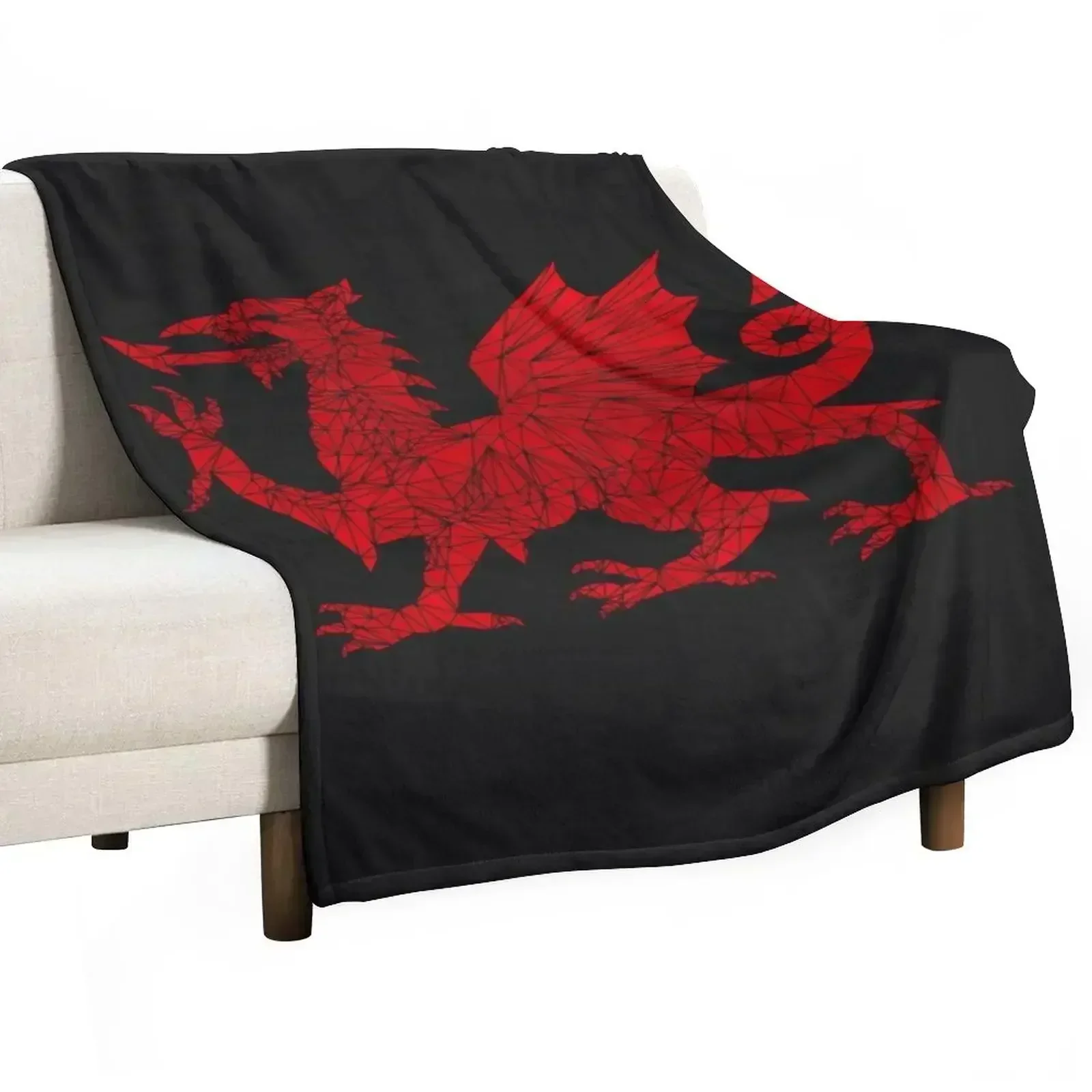

Welsh Dragon - Geometric Throw Blanket Baby Summer anime Blankets