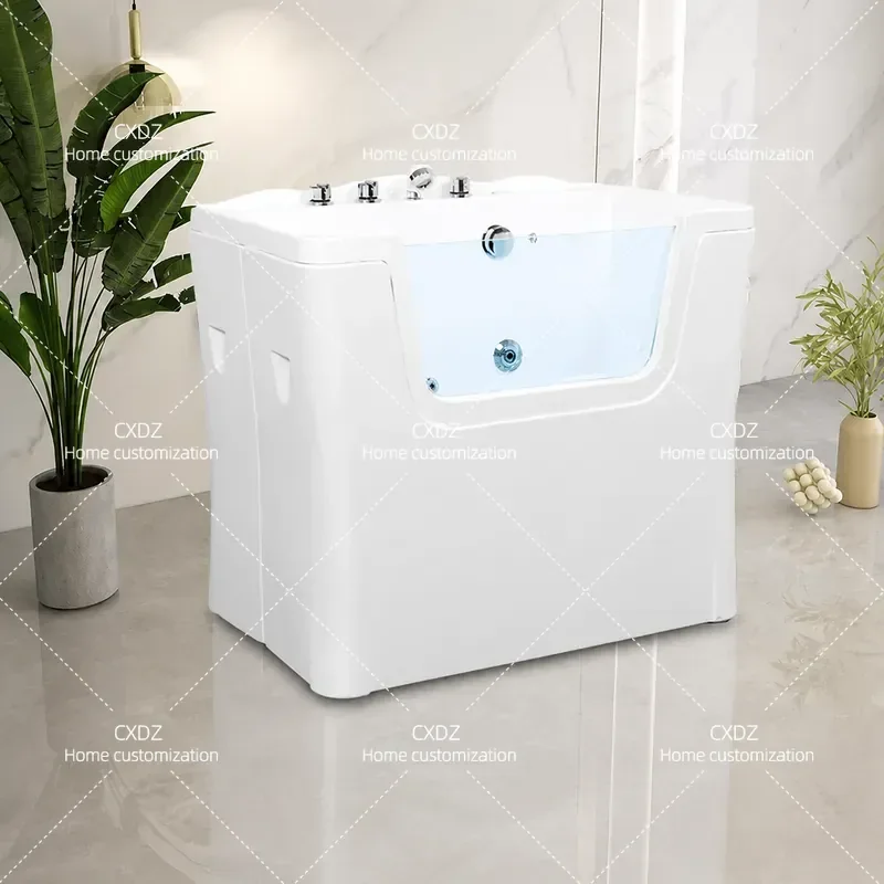 Pet Bath Spa Tank for Dogs and Cats Portable Grooming Tub Shower Station Adjustable Height Non Slip Surface Easy Clean