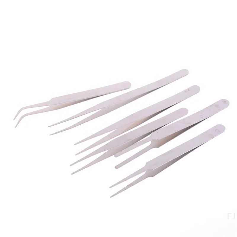 [YU]6Pcs/Set Stainless Steel Anti-static Tweezer Repair Maintenance Tools