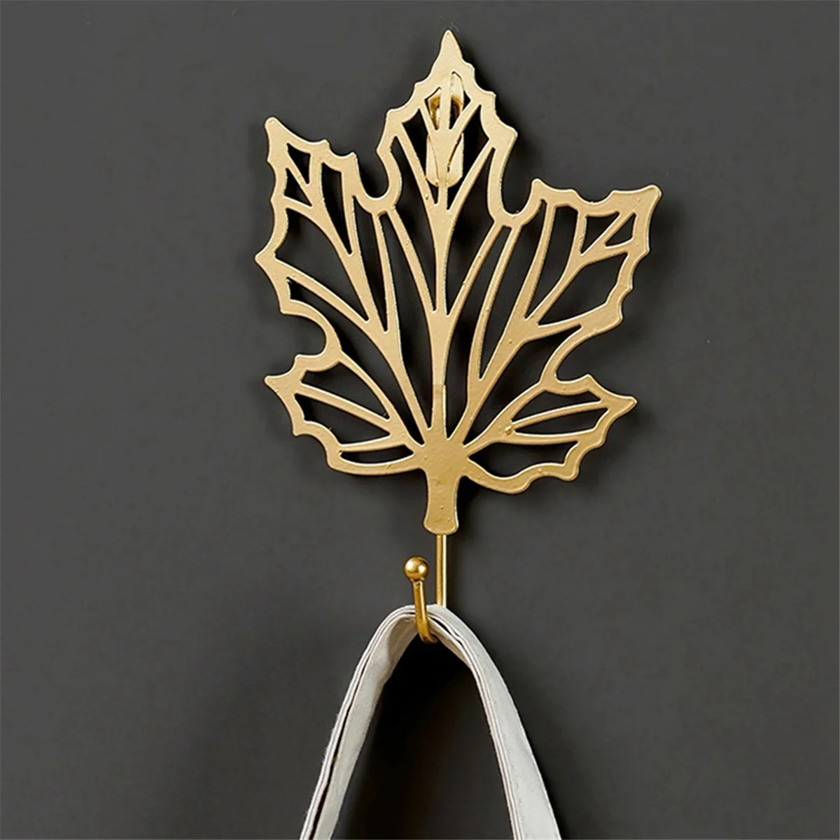 Vintage Metal Leaf Hook Gold Color Iron Art Wall Hanging Hooks Towel Hat Storage Racks Style 4