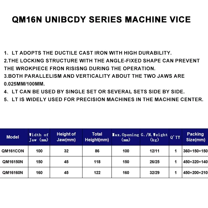

Precision Hydraulic Tooling Machine Bench Vise Heavy Duty Milling Grip Vice Clamp Machine