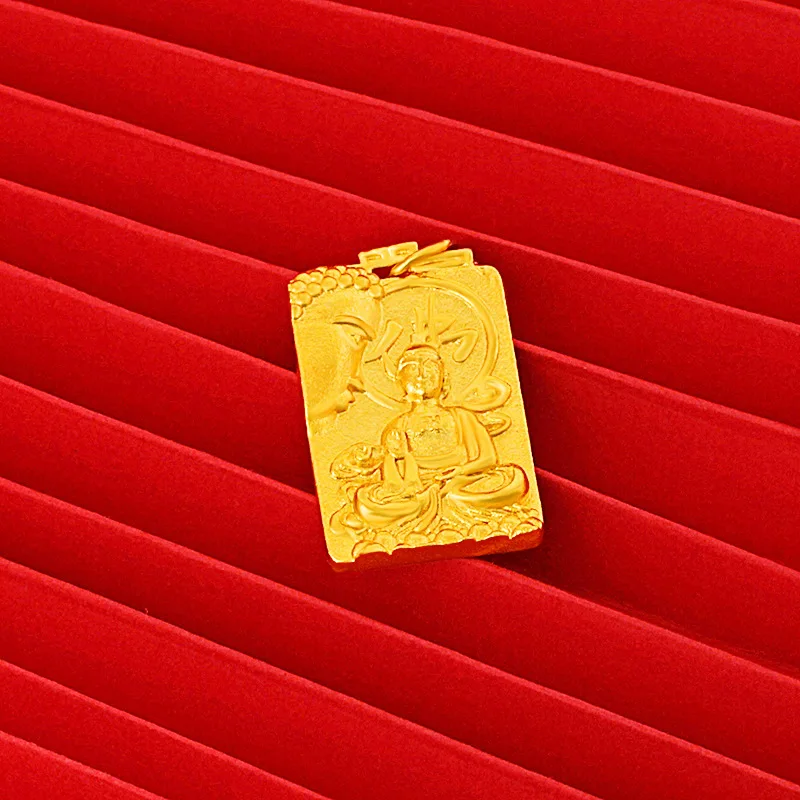 

Simple Generous Buddha Pendant Necklace For Men 24K Gold AU999 | Daily versatile, suitable for commute & outings
