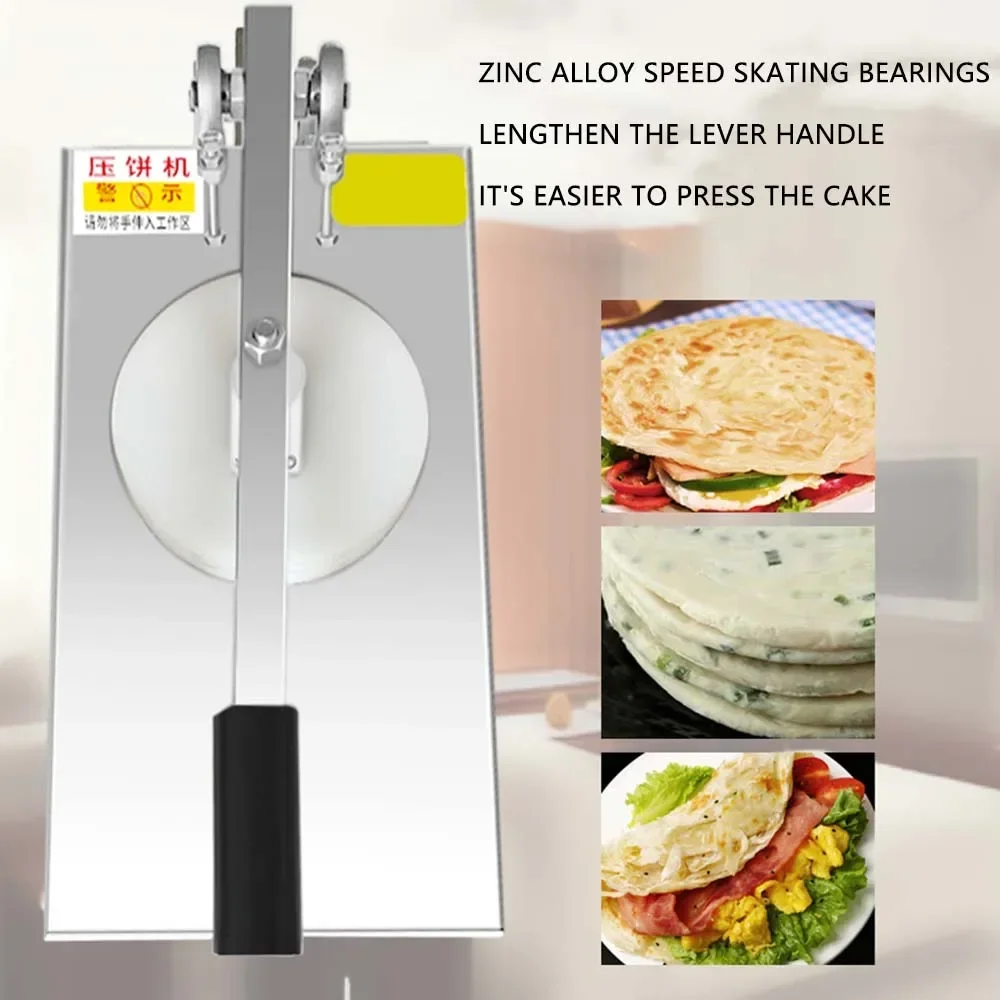 

z Commercial Manual Pizza Dough Press Machine Stainless Steel Dough Flour Press Forming Machine