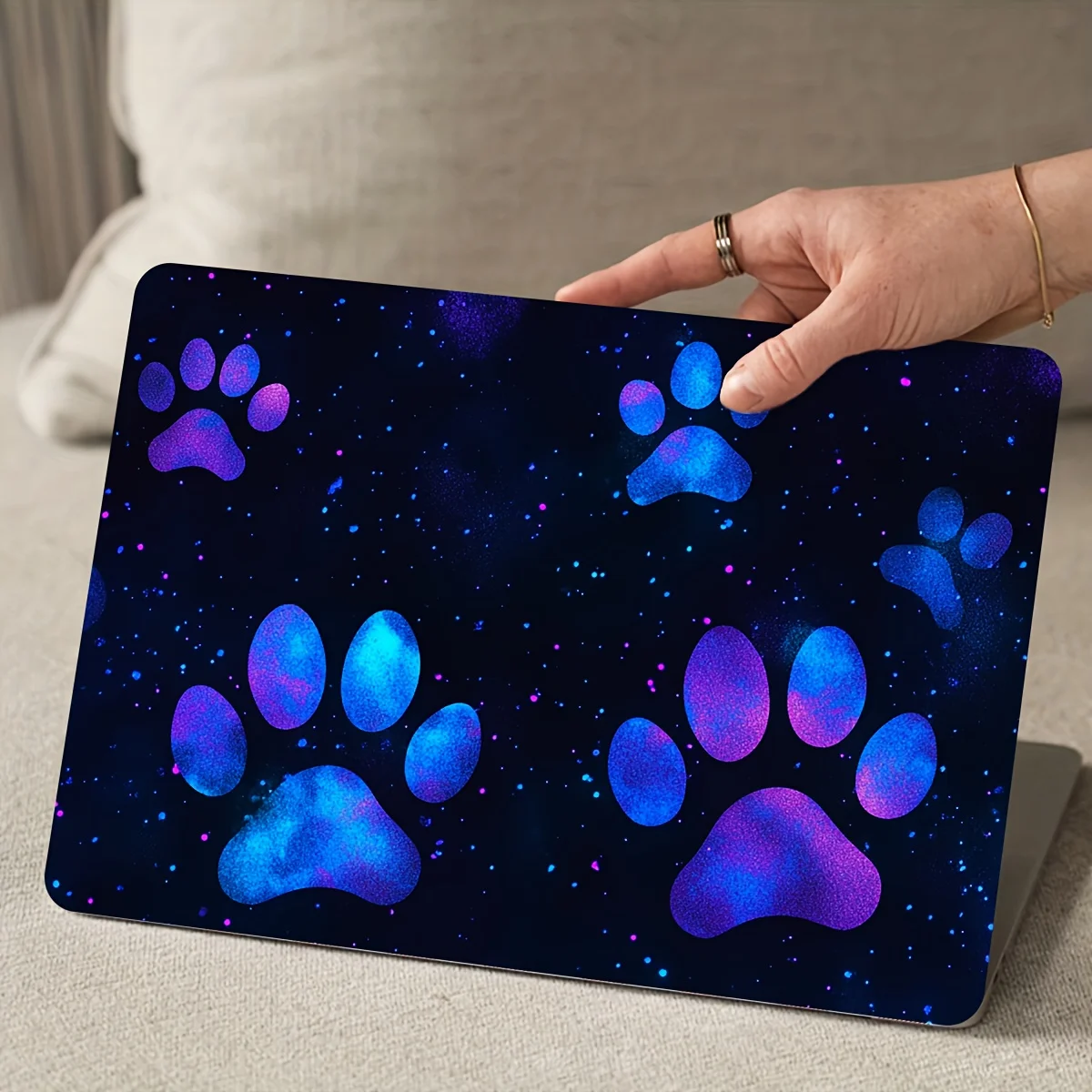 Vinyl Laptop Case, Paw Printed Stickers, 2-Pack, Scratch Resistant DIY Art Case for Laptops - General Purpose, DIY, Cutting