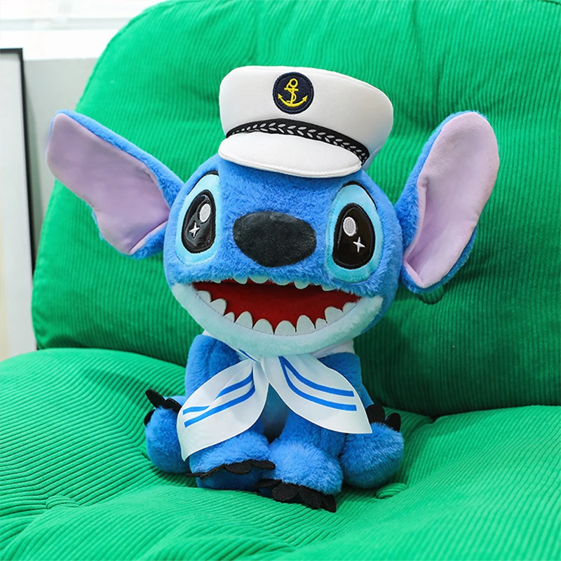 

Kawaii Stitch плюшевая игрушка мягкая кукла милый военно-морской стежок полицейский костюм плюшевый детский подарок на день рождения и Рождество идеально подходит для детей и
