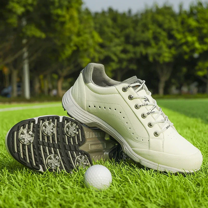 

Men Golf Shoes Spikes Golf Wears Light Weight Walking Footwears Anti Slip Athletic Sneakers