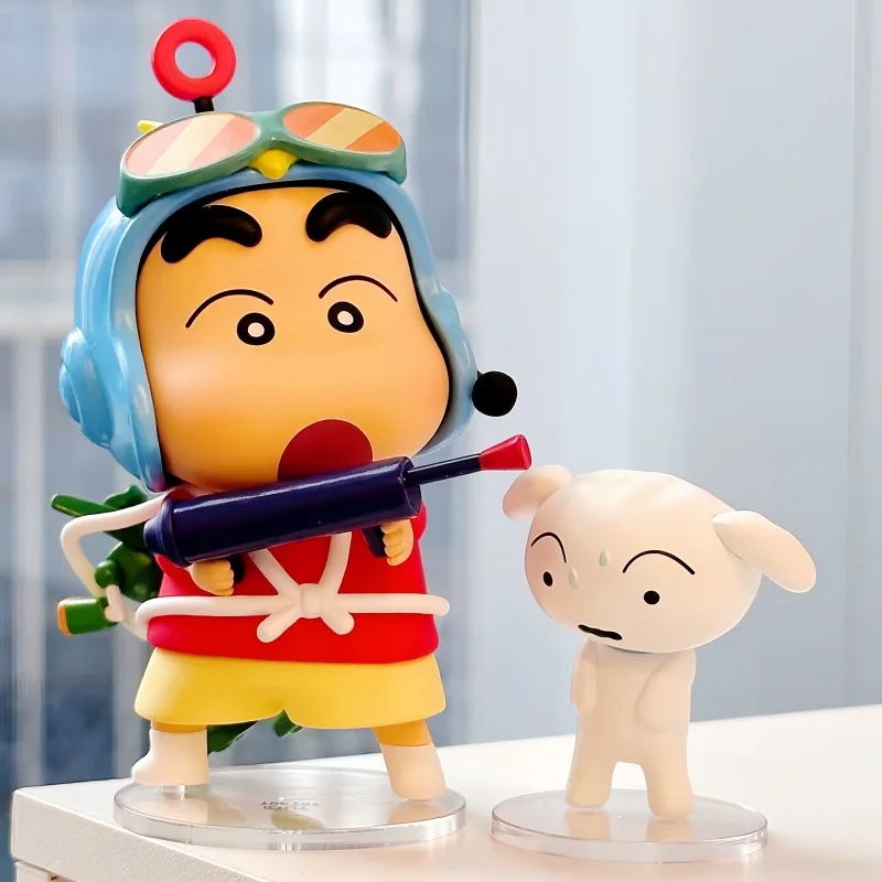 New TOPTOY Crayon Shinchan Blind Box Trendy Action Figure Shiro Desktop Ornament Home Decor Collectible Toy Birthday Gifts