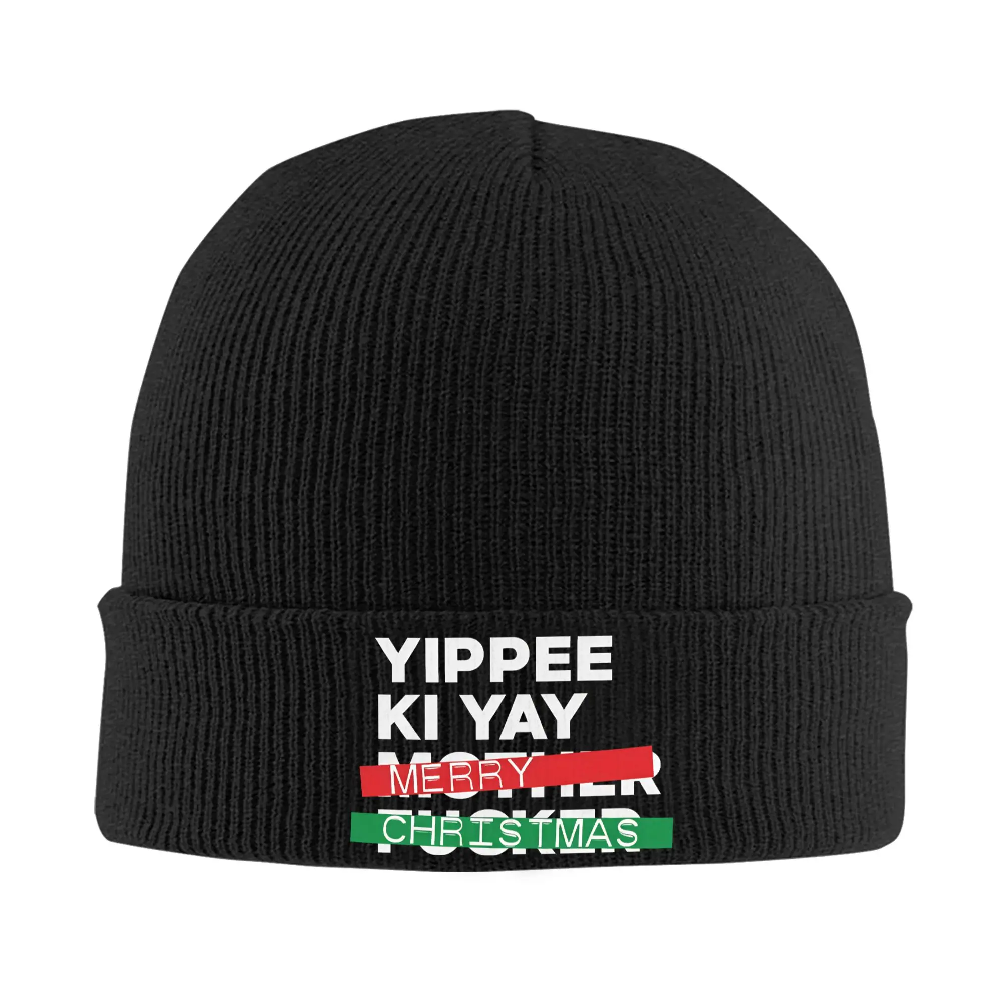 YIPPEE KI YAY  Beanie Hats Die Hard Bonnet Hats Men Women Vintage Outdoor Skullies Beanies Autumn Winter Pattern Elastic Caps