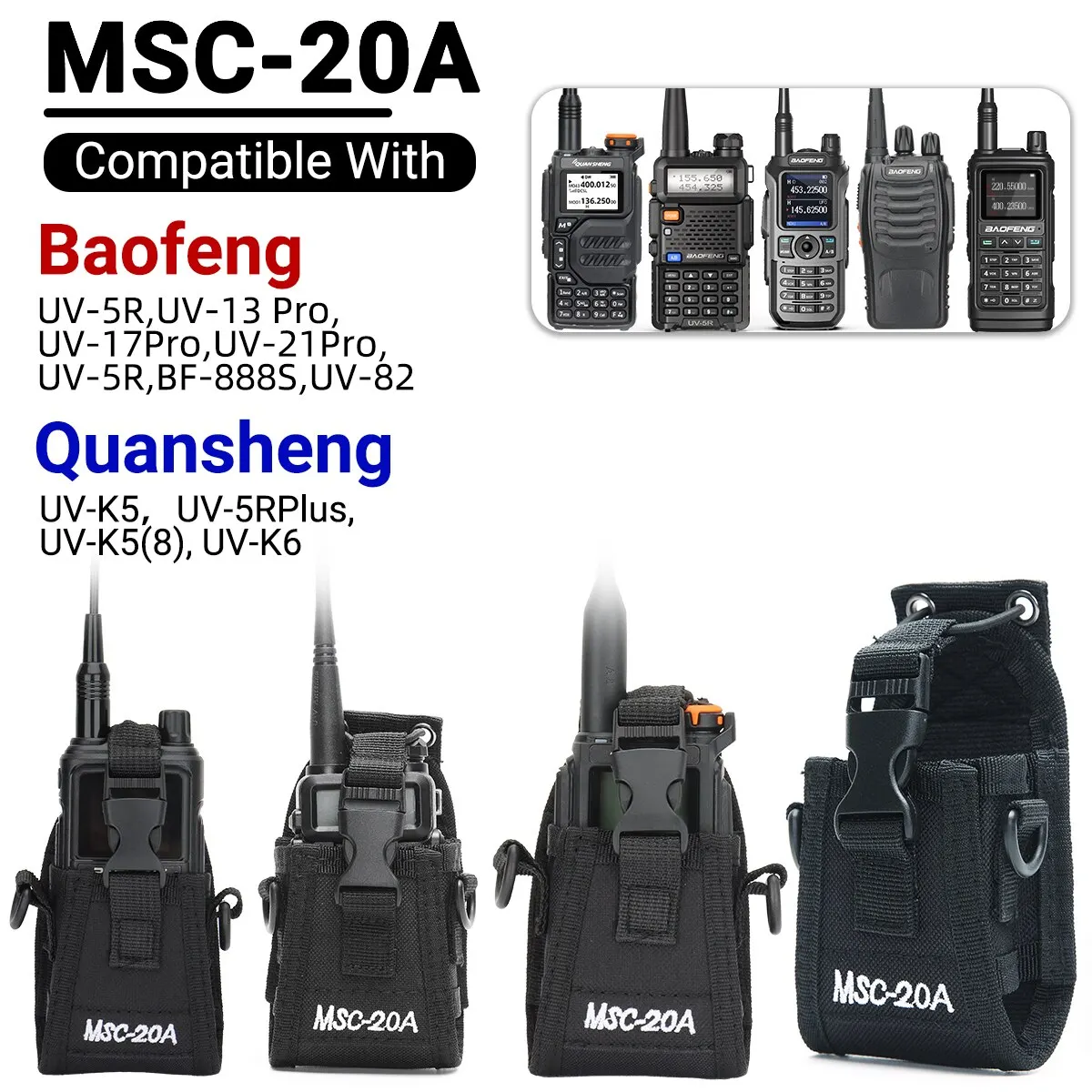 DulWalperforé Talkie Powder, Oxford Molle Radio Powder, Outdoor dehors, Baofeng UV 5R Quansheng UV K5, Interphone Holster