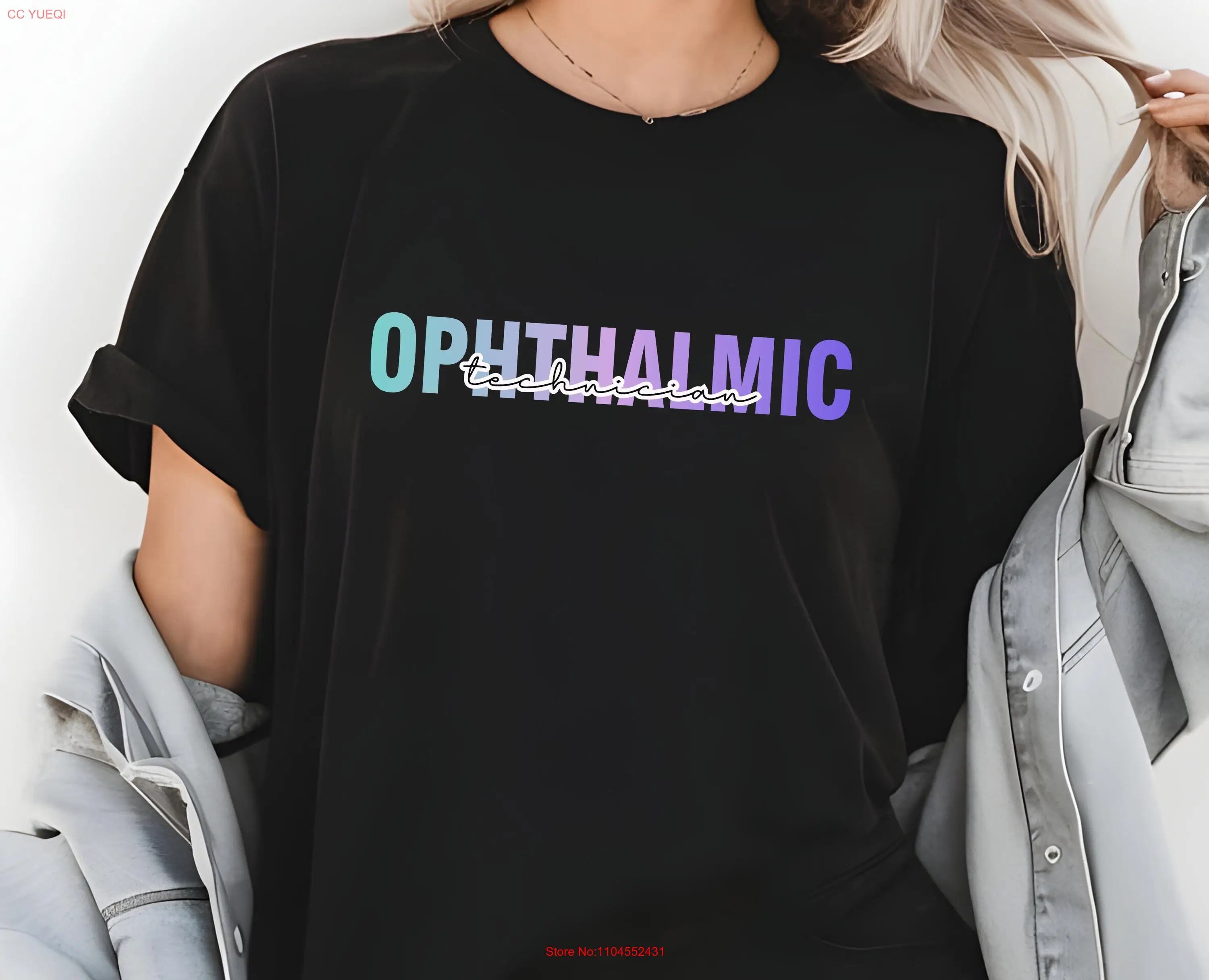 Ophthalmic Technician T Shirt Eye Care SweaT Optometry Tech Ophthalmology s Appreciation long or short sleeves