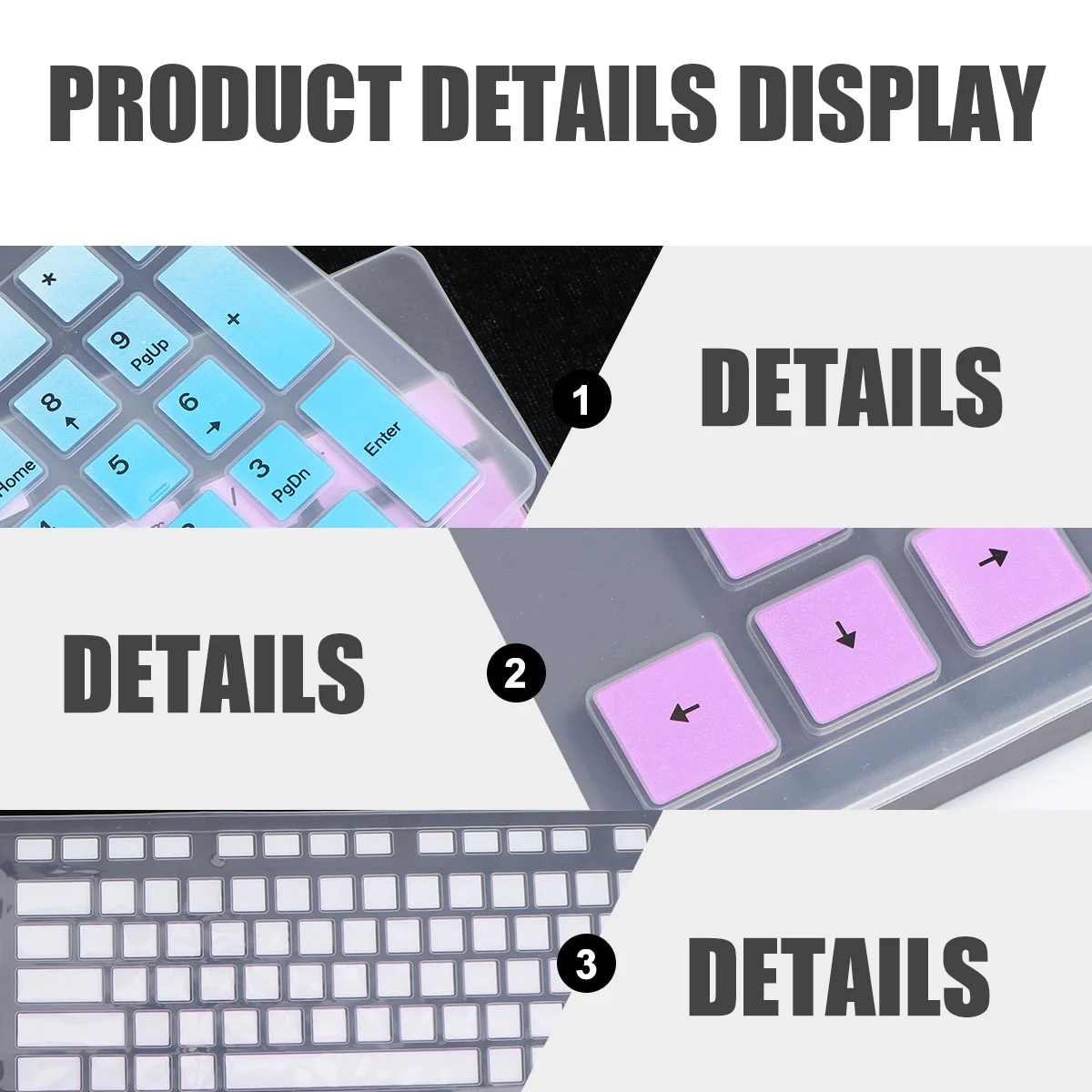 

2PCS Keyboard Protective Film Soft Silicone Cover Waterproof Dustproof Laptop Keyboards Skin Easy Clean Durability Keyboard