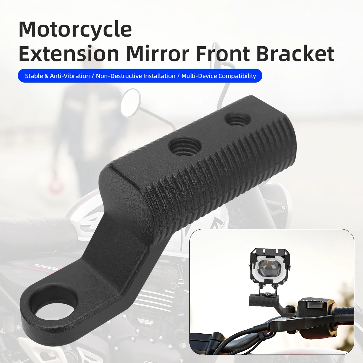 Motorcycle Rearview Mirror Expander Bracket Aluminum Alloy Universal Adapter Holder Motorbike Accessories Mount for KTM Italika